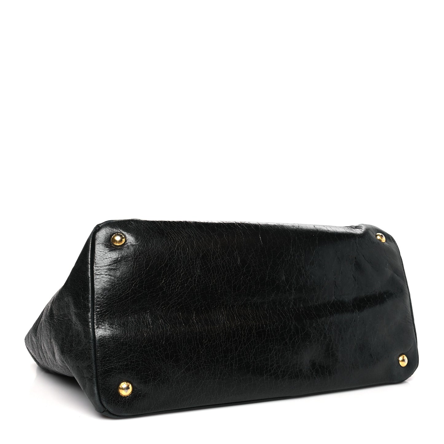 Vitello Shine Satchel Black