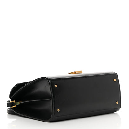 Saint Laurent Smooth Calfskin Medium Classic Monogram Cassandra Top Handle Black Rouge Legion 4 of 19