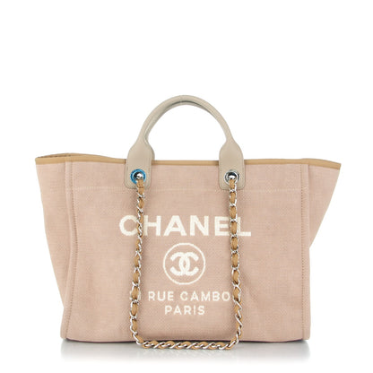Chanel Canvas Large Deauville Tote Ecru 1 of 7