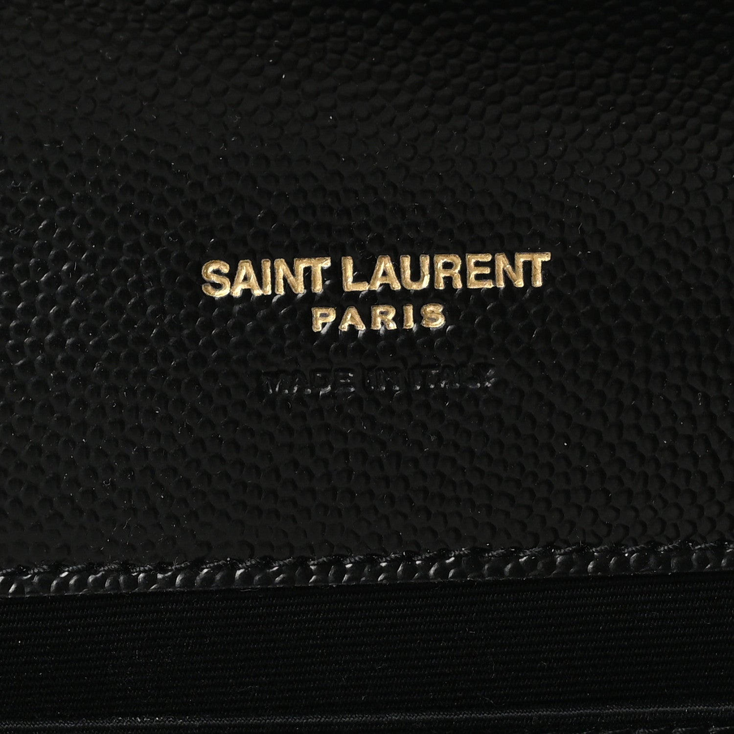 Saint Laurent Grain De Poudre Matelasse Chevron Monogram Envelope Clutch Black 7 of 8