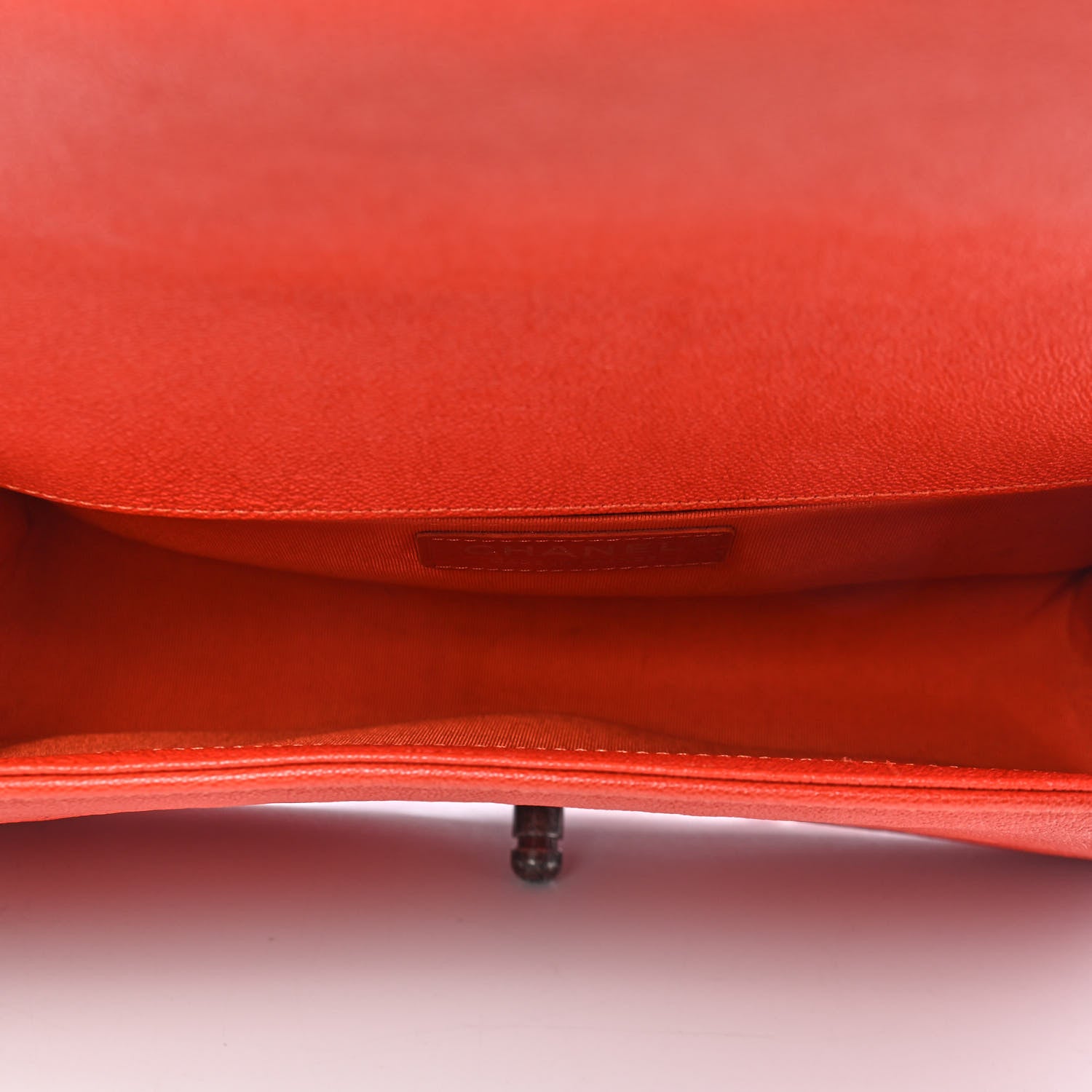 Chanel Caviar Quilted Medium Boy Flap Bright Orange 5 of 9