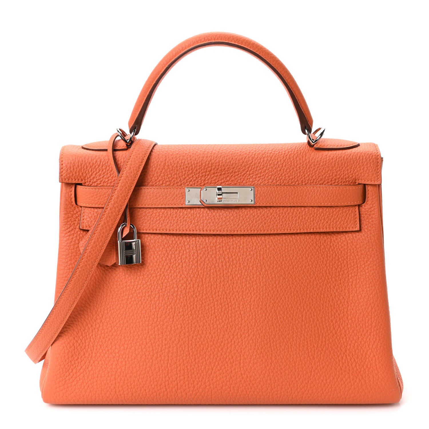 Hermes Togo Kelly Retourne 32 Orange 1 of 10