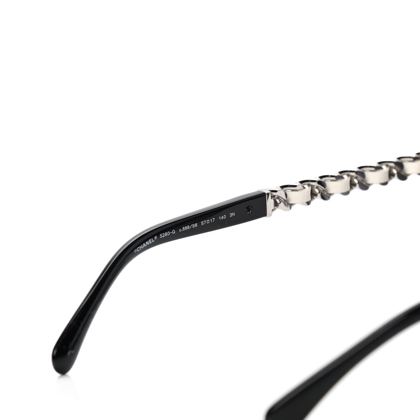 Cat Eye Chain Sunglasses 5260-Q Black