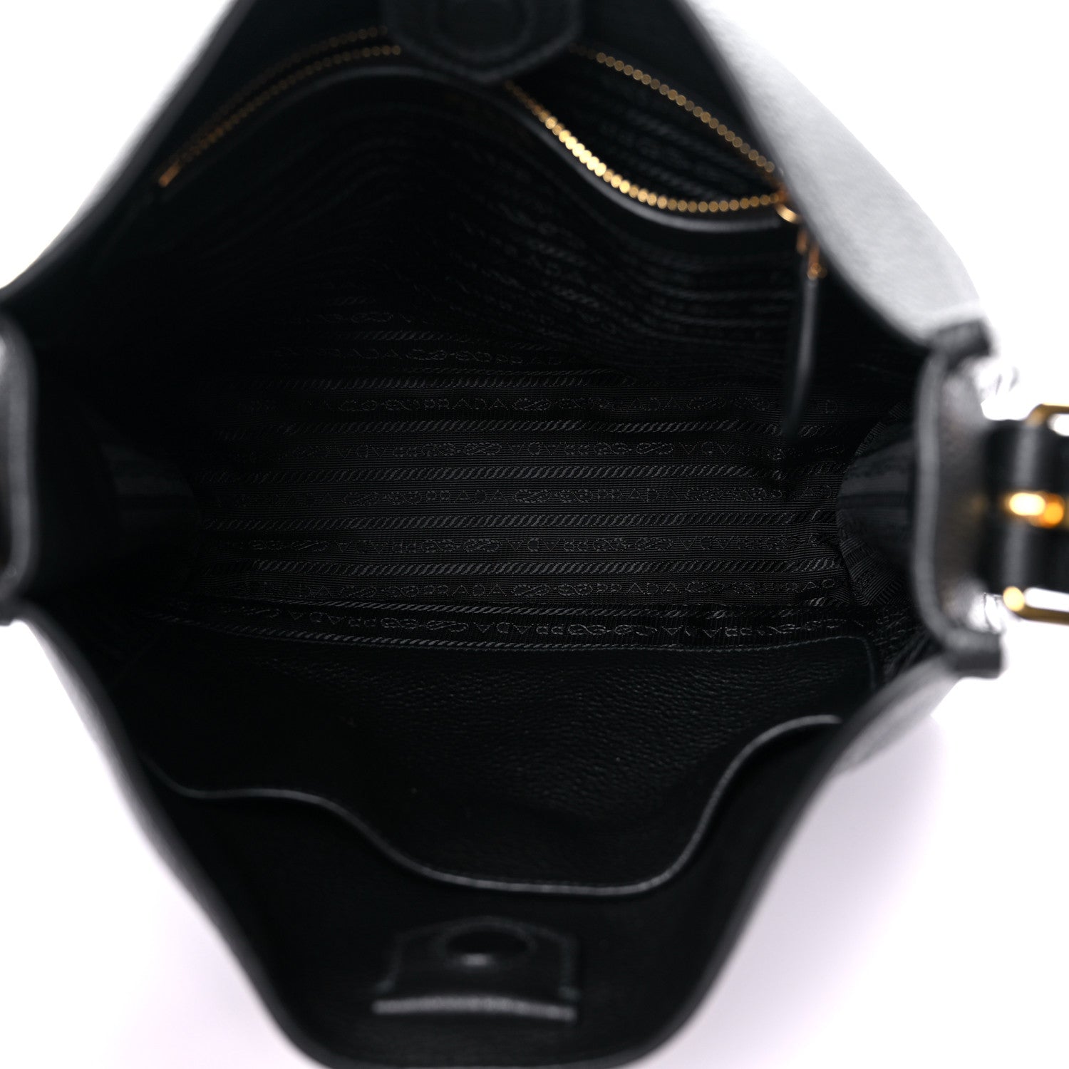 Prada Vitello Daino Hobo Messenger Bag Black 5 of 12