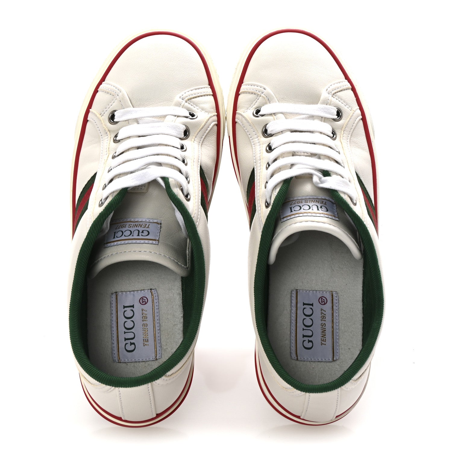 Gucci Canvas Web Womens 1977 Tennis Sneakers 37 White 2 of 9