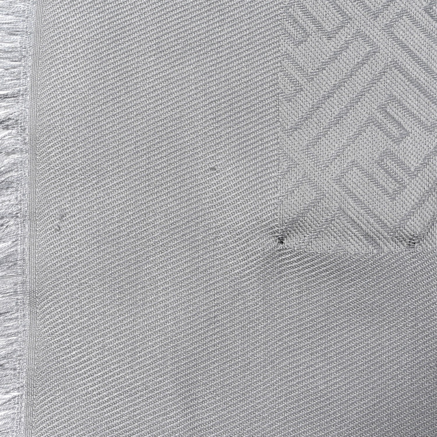 Fendi Silk Wool FF Shawl Grey 4 of 4