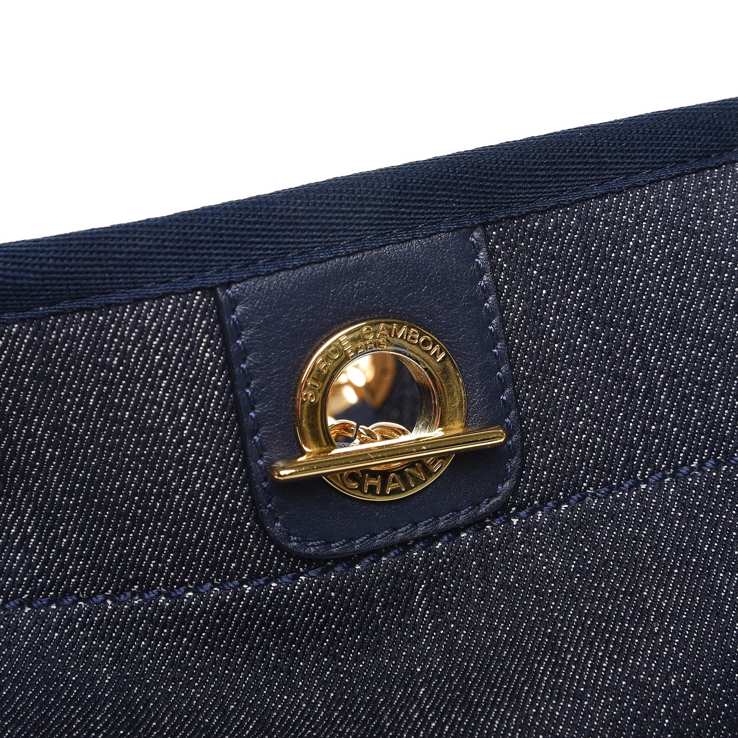 Canvas Small Deauville Tote Dark Blue