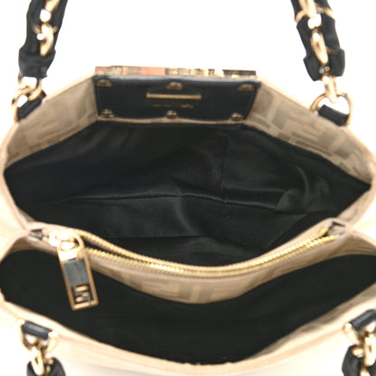 Fendi Zucca Mia Tote Beige Black 6 of 16