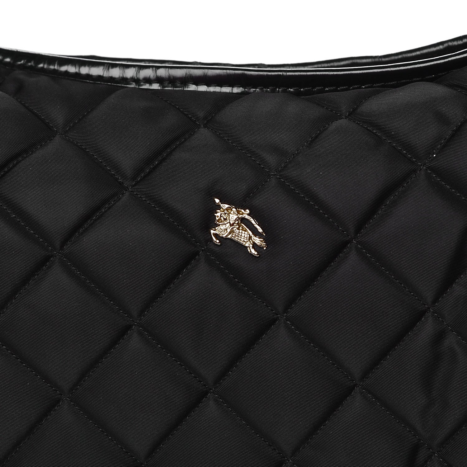 Burberry Nylon Calfskin Quilted Hoxton Hobo Black 13 of 13