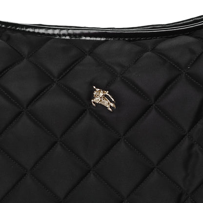 Burberry Nylon Calfskin Quilted Hoxton Hobo Black 13 of 13
