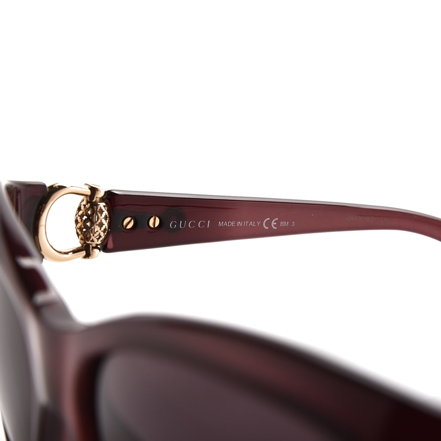Gucci Horsebit Sunglasses 3711/S Burgundy 5 of 8