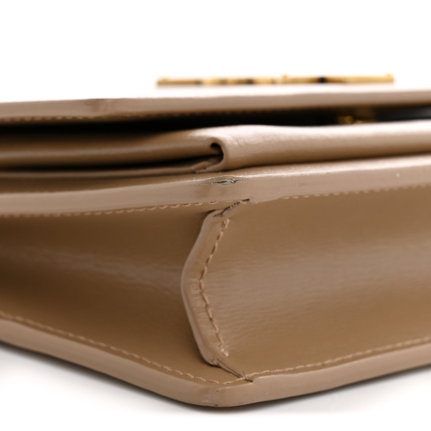 Calfskin Monogram Sunset Chain Wallet  Dark Toffee