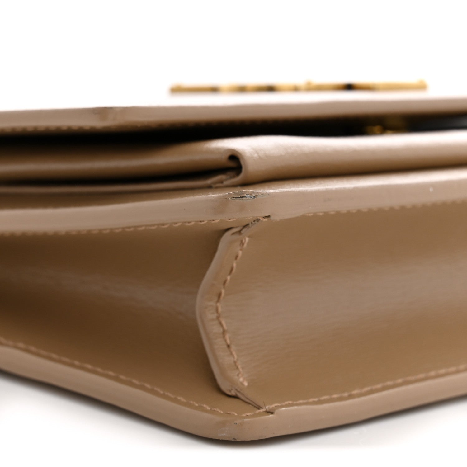 Saint Laurent Calfskin Monogram Sunset Chain Wallet  Dark Toffee 9 of 12