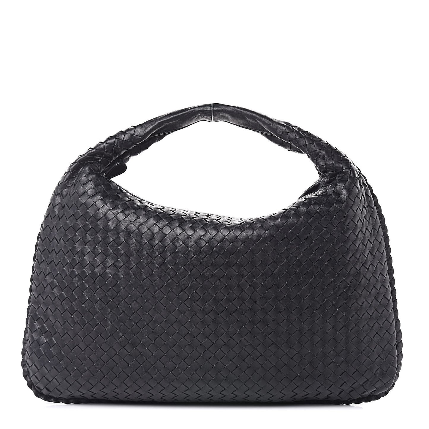 Nappa Intrecciato Large Veneta Hobo Black