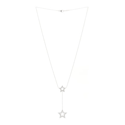 Tiffany Platinum Diamond Star Lariat Necklace 3 of 4