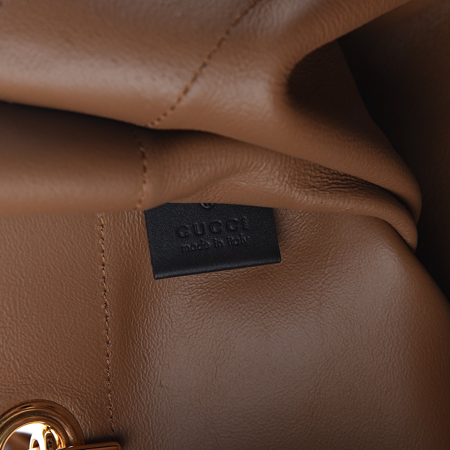 Suede Patent Large Rajah Chain Tote Nocciola Black