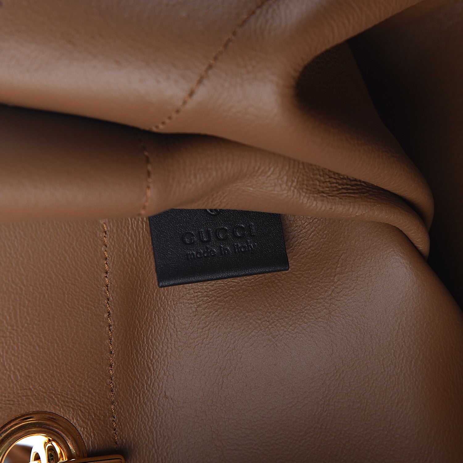Gucci Suede Patent Large Rajah Chain Tote Nocciola Black 5 of 8