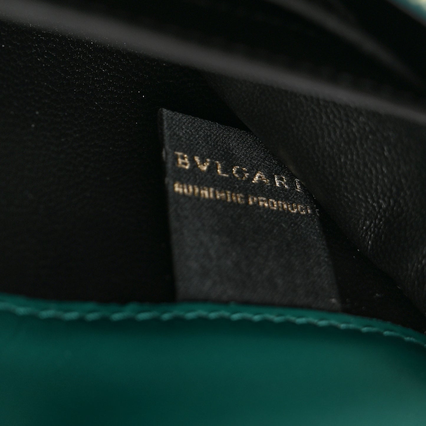 Calfskin Serpenti Forever Chain Wallet Emerald Green