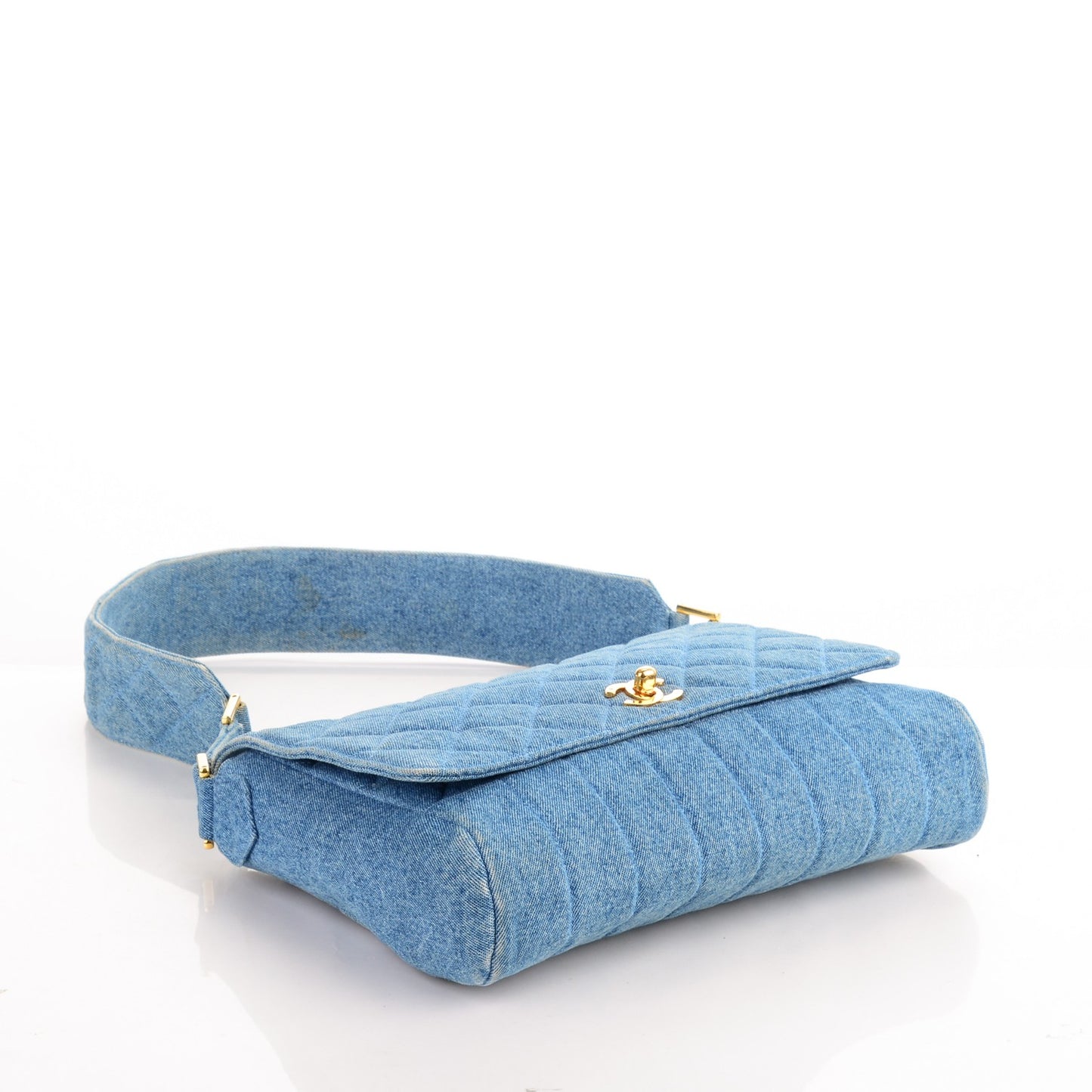 Denim Quilted Flap Blue