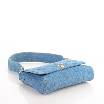 Chanel Denim Quilted Flap Blue 4 of 8