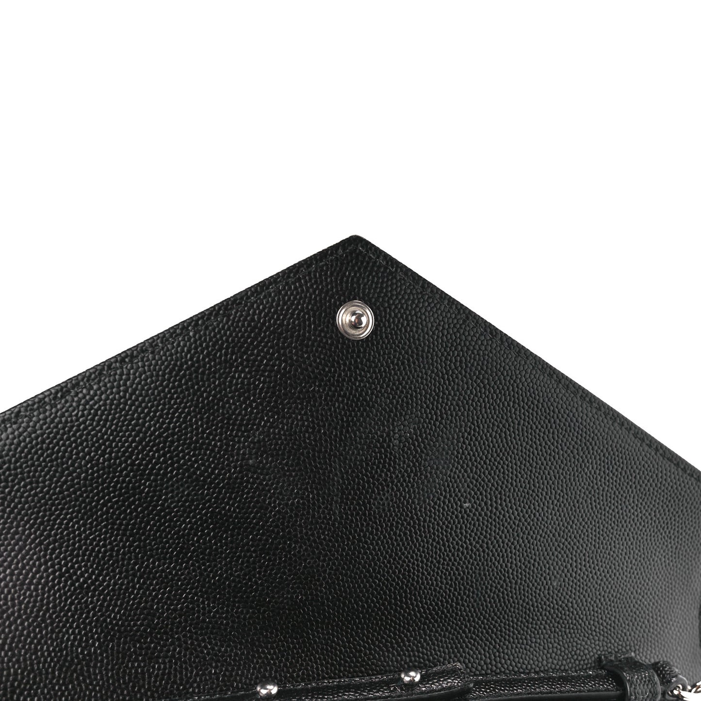 Grain De Poudre Matelasse Chevron Monogram Chain Wallet Black