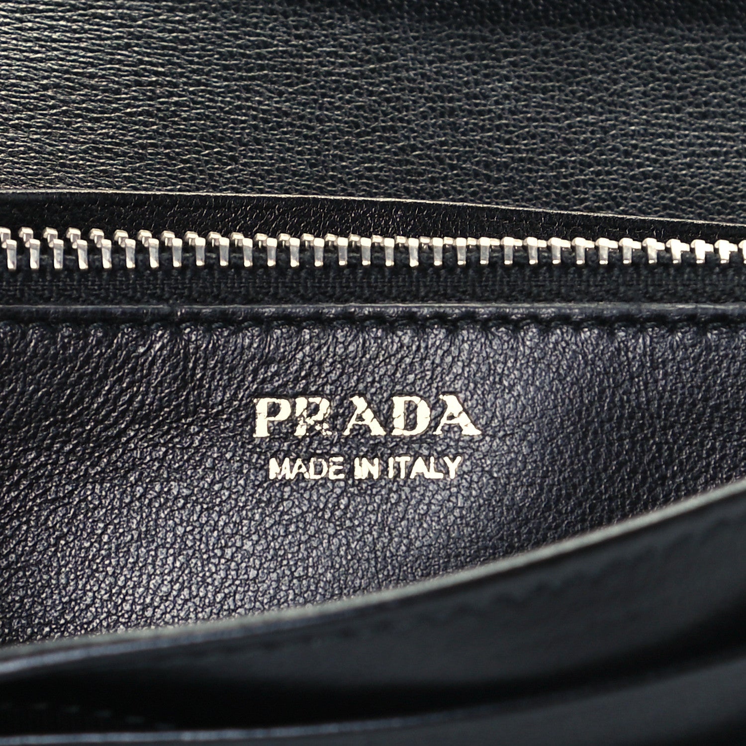 Prada Soft Calfskin Diagramme Continental Wallet Black 7 of 10