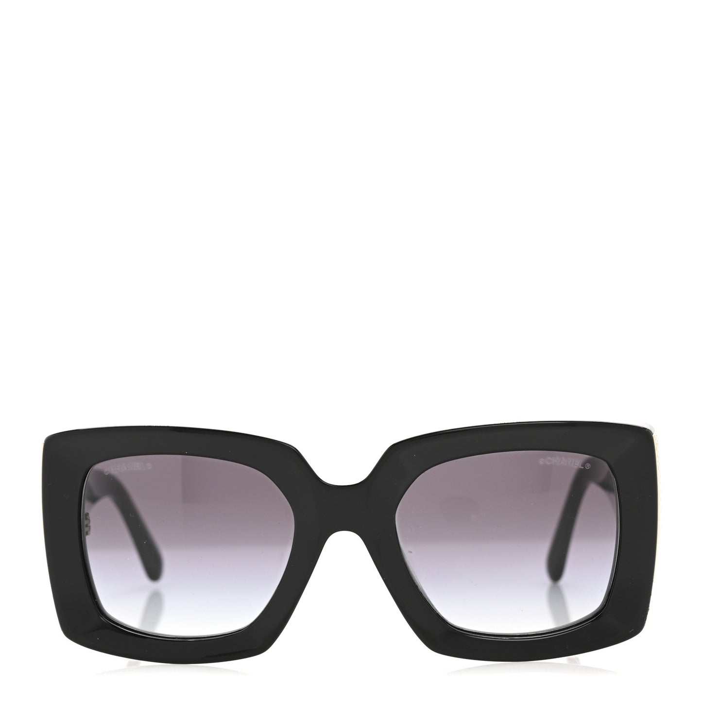 Acetate Rectangle Sunglasses 5435-A Black