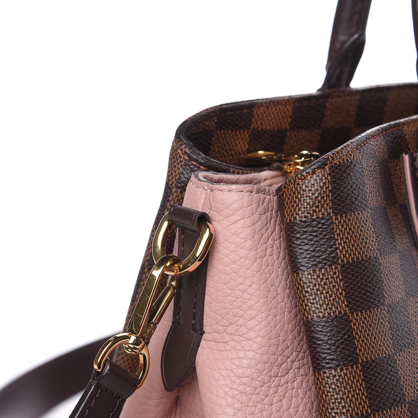 Cuir Taurillon Damier Ebene Normandy Magnolia