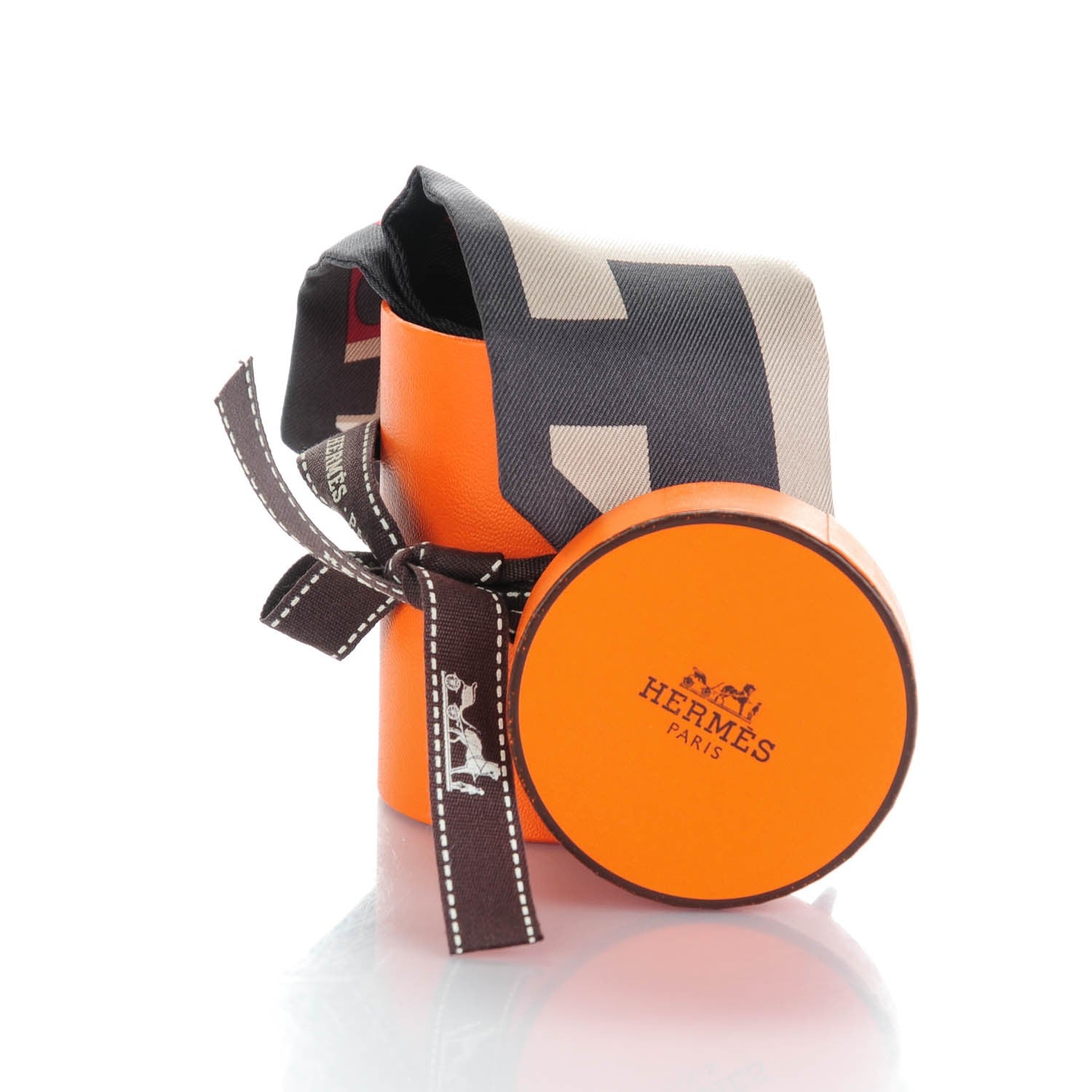 Hermes Silk Capitales Twilly Anthracite Corail Rouge 4 of 5