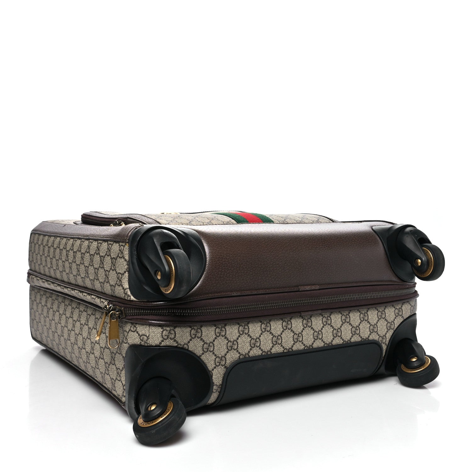Gucci GG Supreme Monogram Web Medium Savoy Trolley Beige Ebony 3 of 13