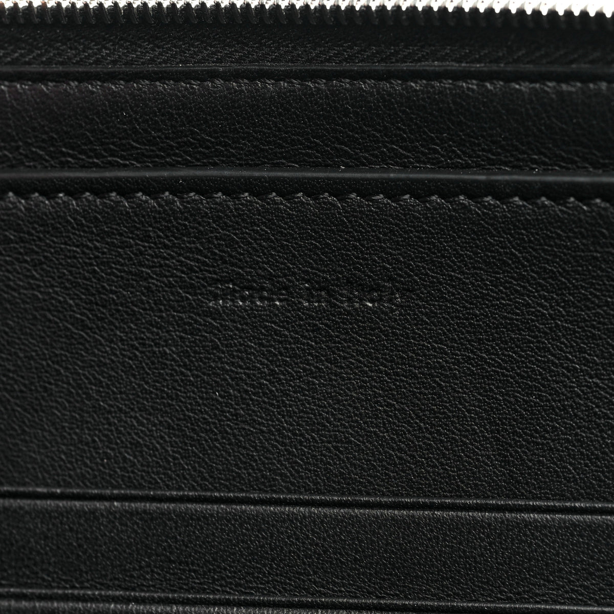 Calfskin Large Made In Clutch Pouch Black