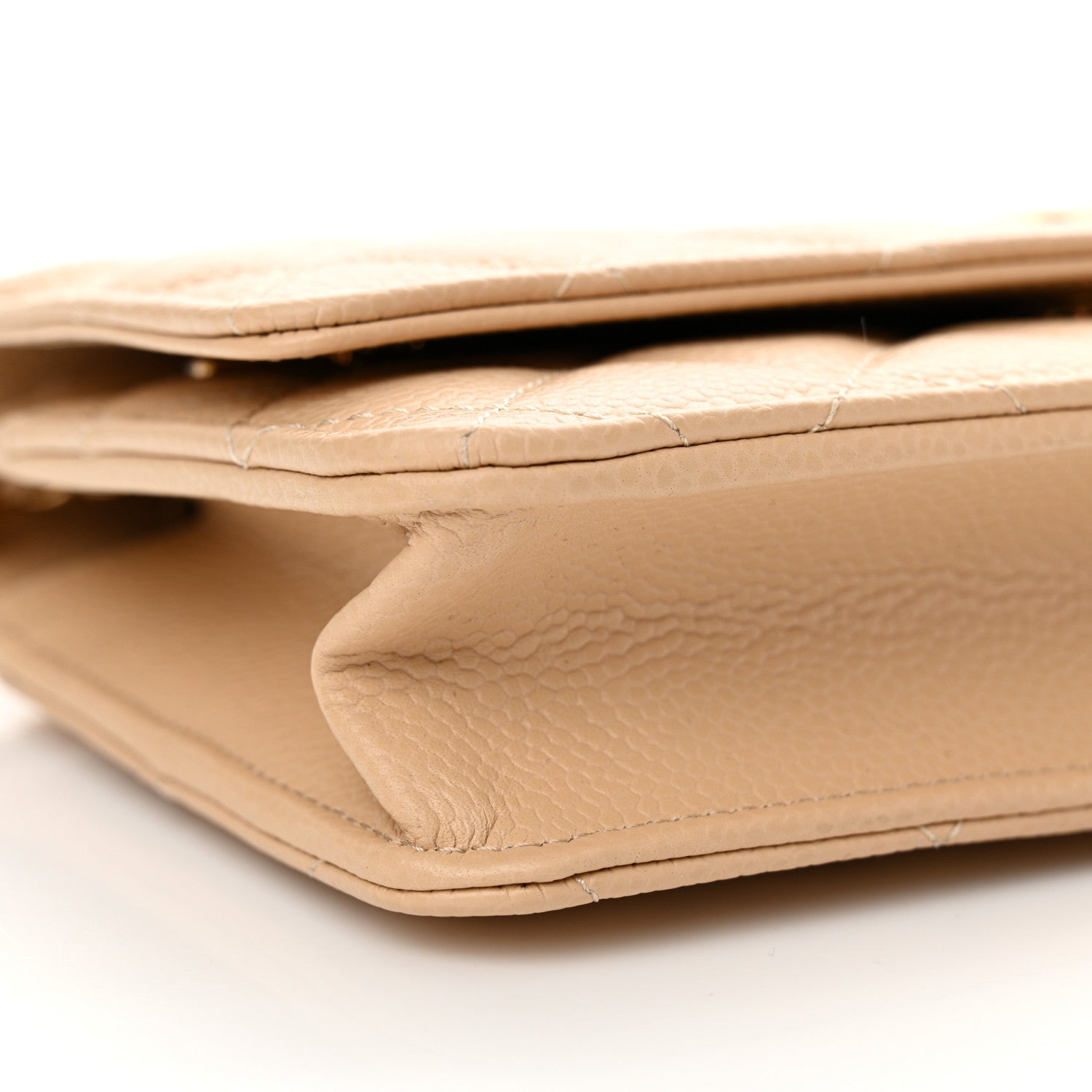 Chanel Caviar Quilted Wallet on Chain WOC Beige 10 of 12
