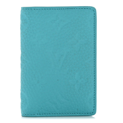 Louis Vuitton Taurillon Monogram Pocket Organizer Turquoise 1 of 8