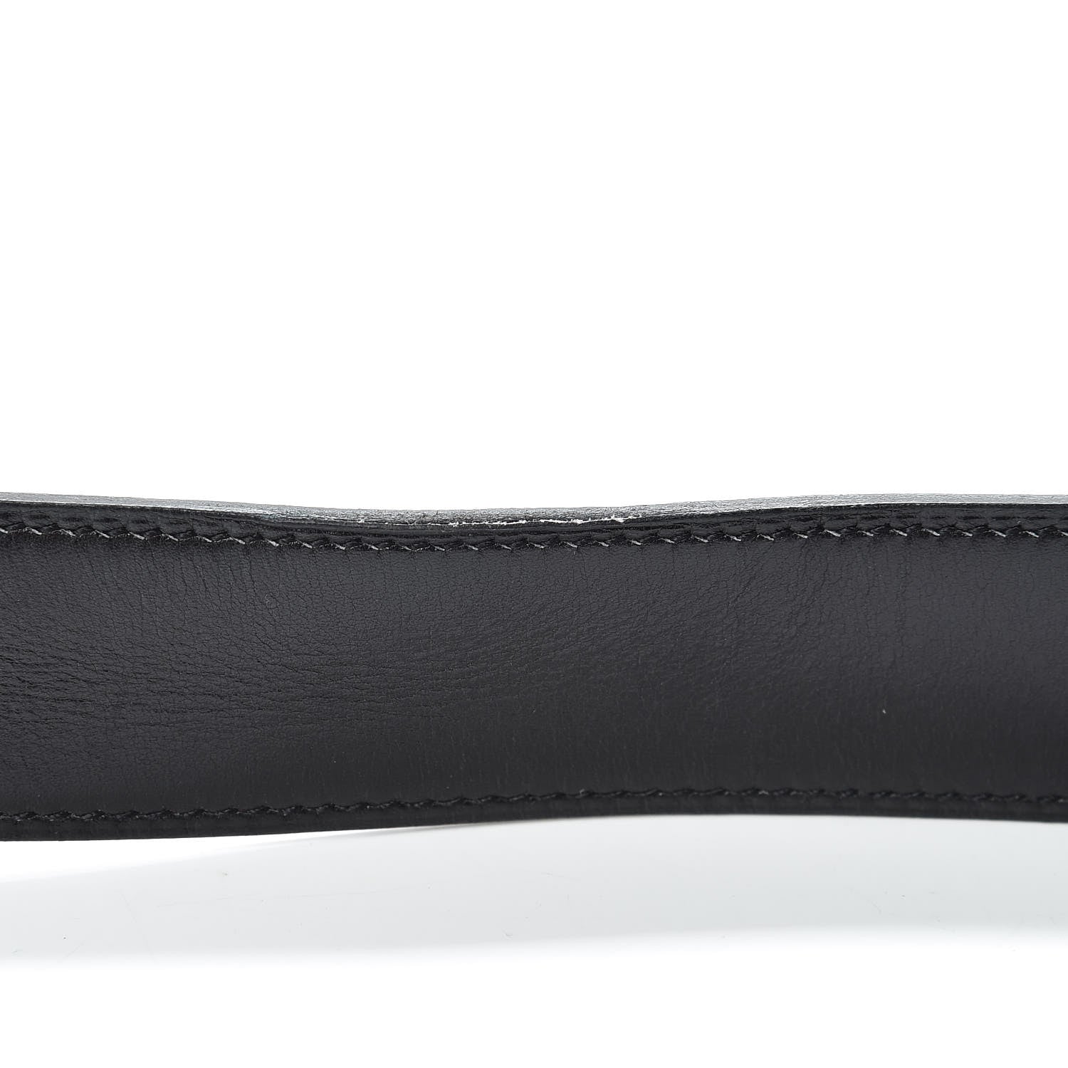 Hermes Box Togo Smile H Belt 80 Black Chocolate 6 of 6