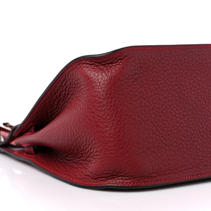 Hermes Taurillon Clemence Bi-Color Jypsiere 28 Rouge H Rouge Casaque 8 of 9