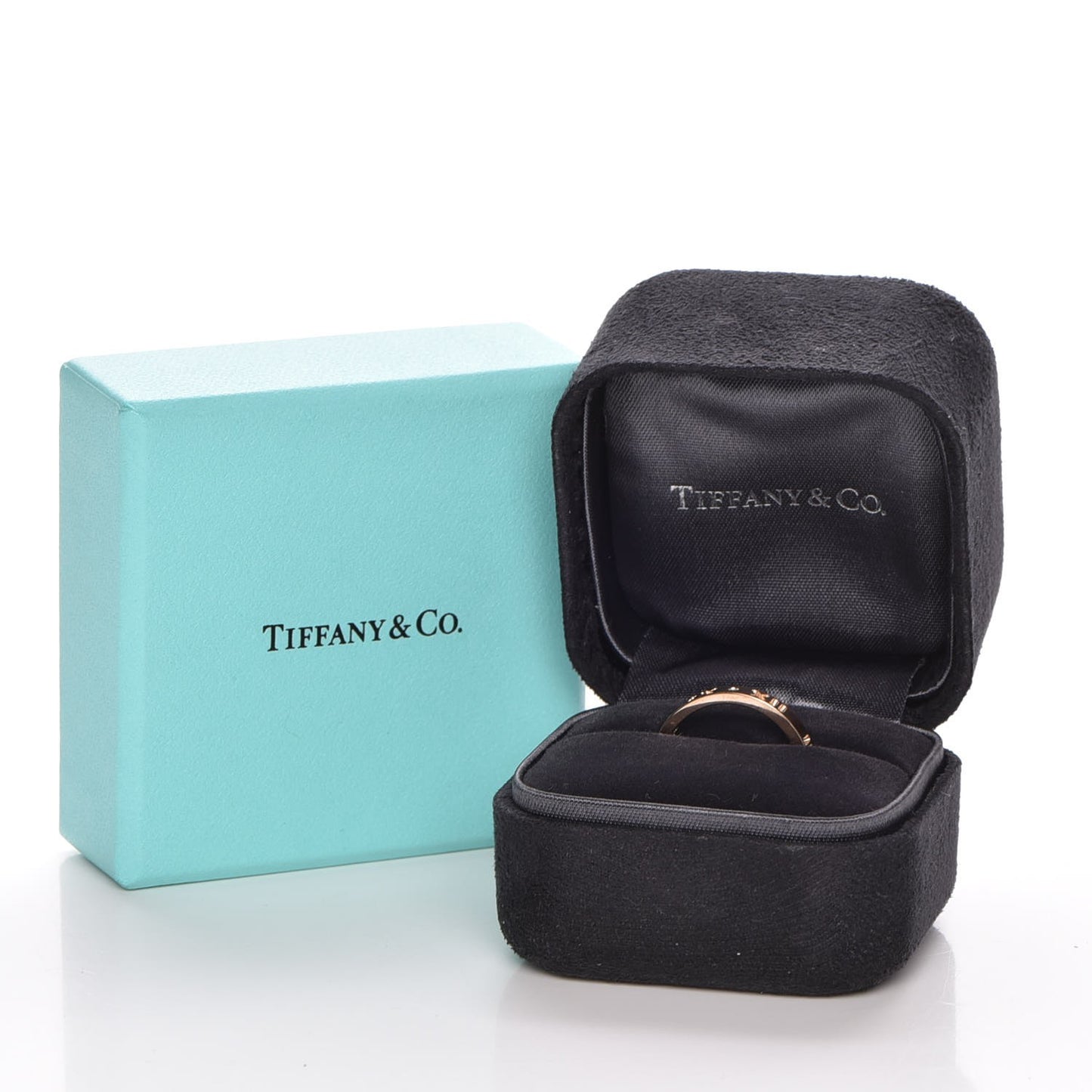 18K Rose Gold Diamond Atlas Pierced Ring 6.75