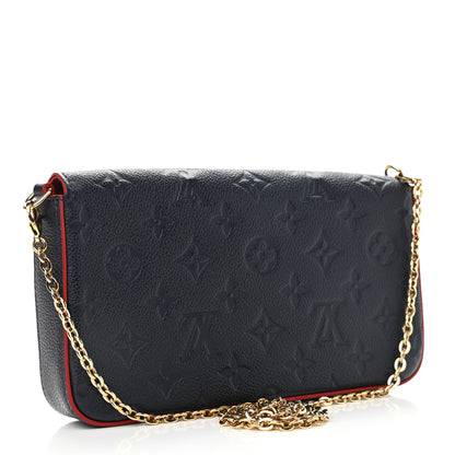 Louis Vuitton Empreinte Pochette Felicie Chain Wallet Marine Rouge 4 of 11