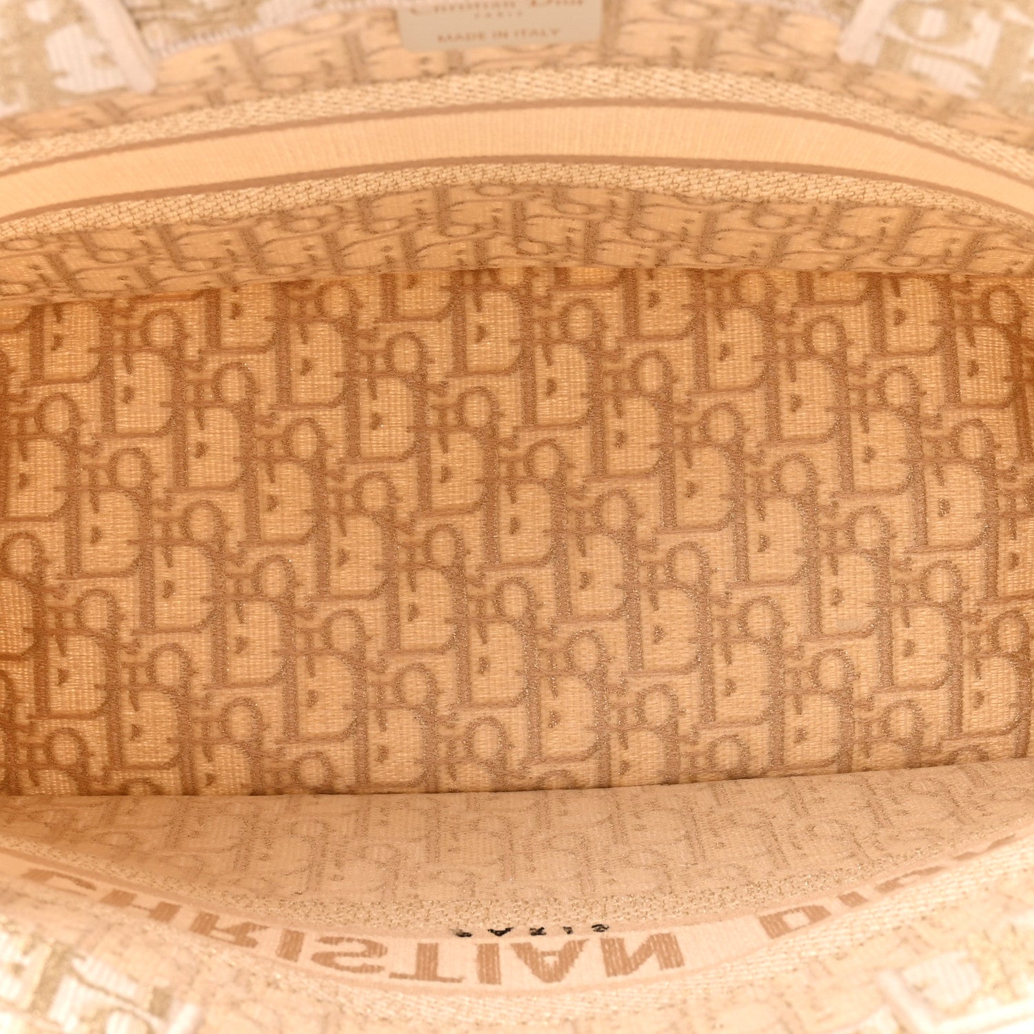 Christian Dior Oblique Medium Book Tote Gold Multicolor 1833352