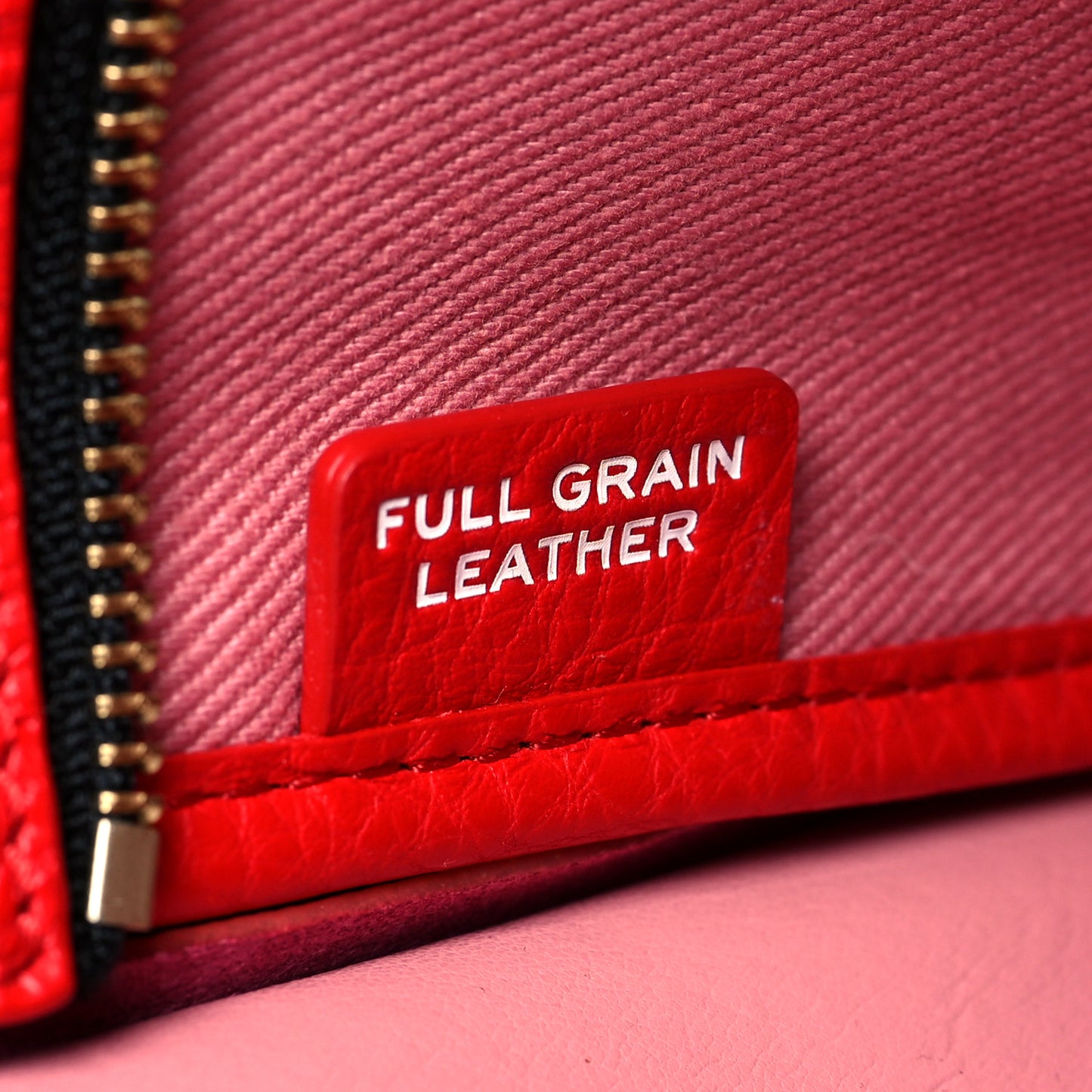 Grained Calfskin Small The Tote Bag Red