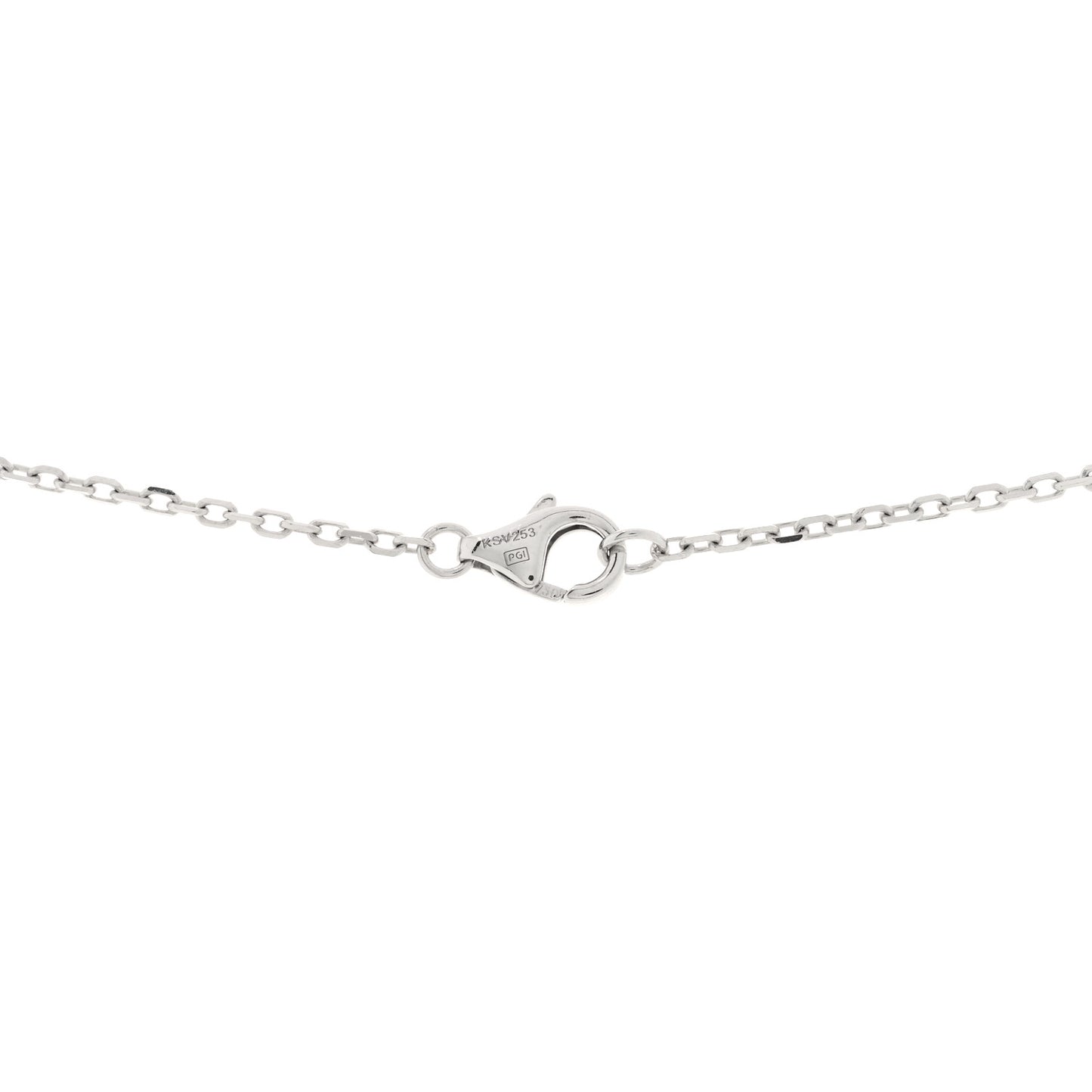 18K White Gold Diamond Interlocking LOVE Paved Necklace
