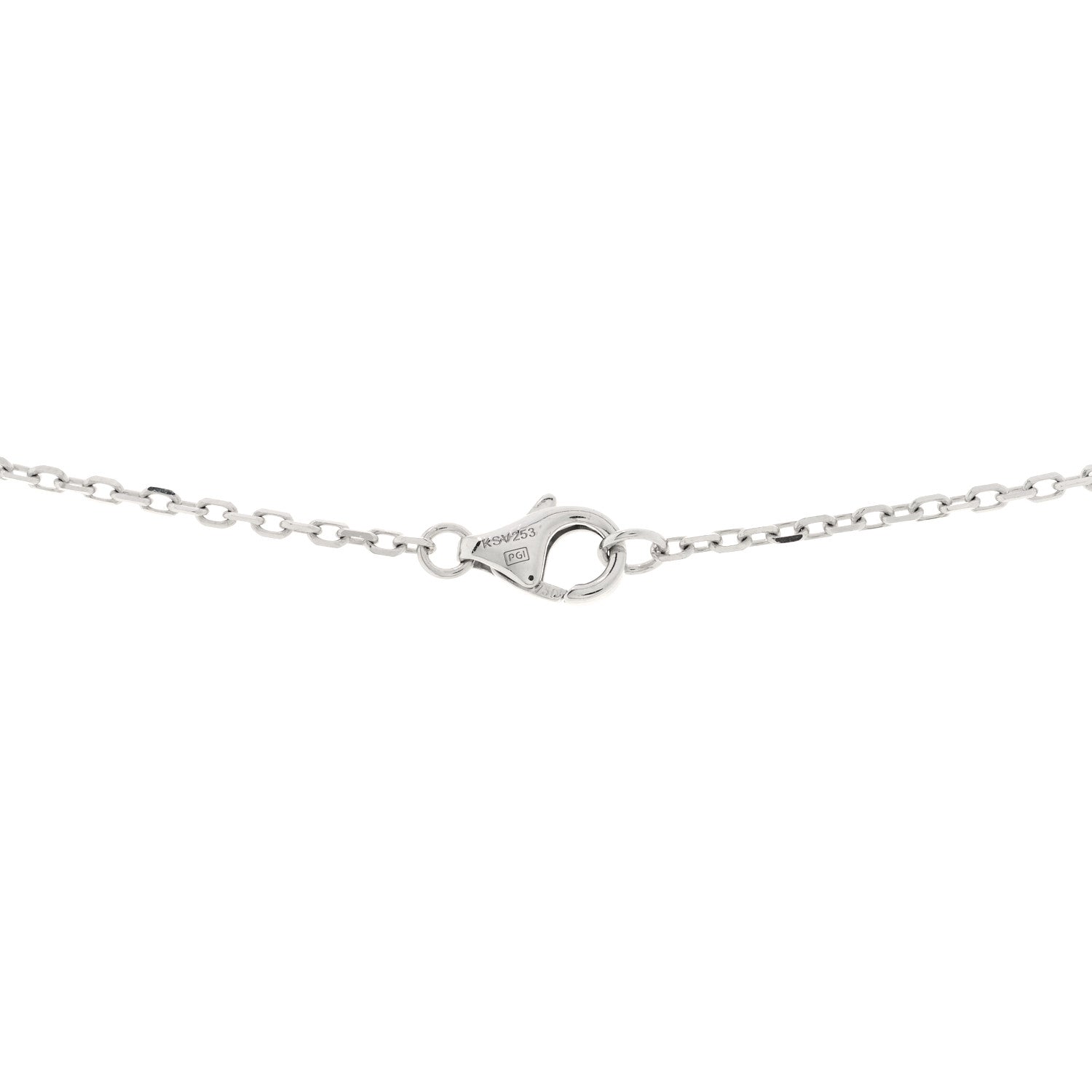Cartier 18K White Gold Diamond Interlocking LOVE Paved Necklace 2 of 3