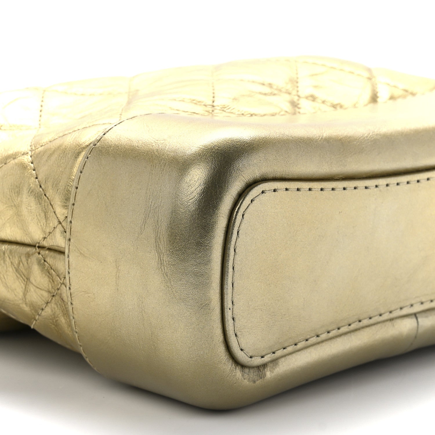 Chanel Metallic Aged Calfskin Quilted Small Gabrielle Hobo Gold 10 of 11