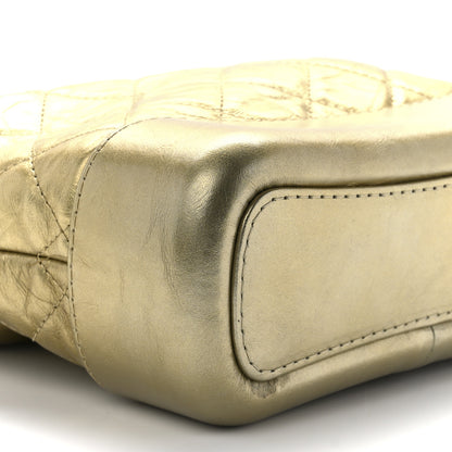 Chanel Metallic Aged Calfskin Quilted Small Gabrielle Hobo Gold 10 of 11