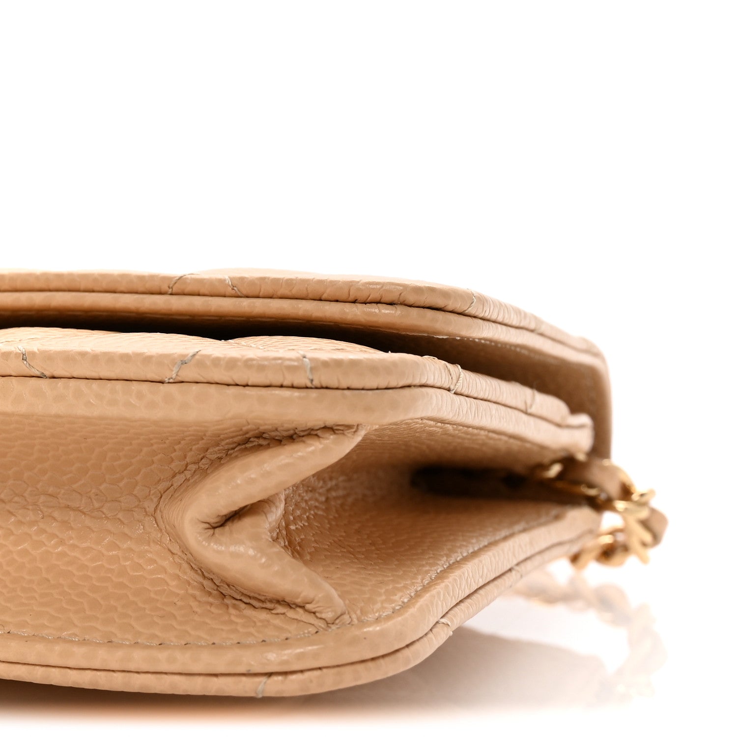 Chanel Caviar Quilted Wallet on Chain WOC Beige 11 of 11