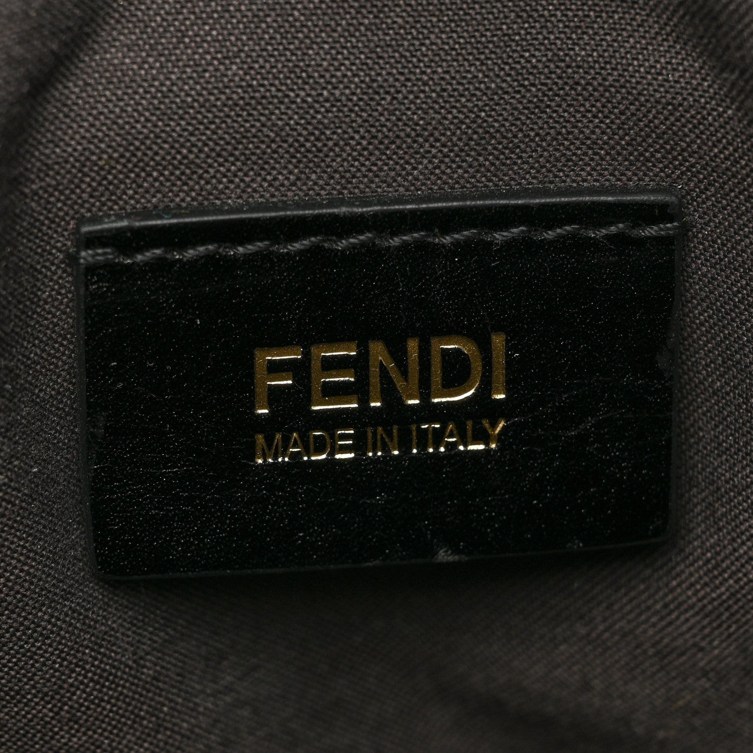 Fendi Zucca Laminata Mini Chef Star Shoulder Bag Black 6 of 9