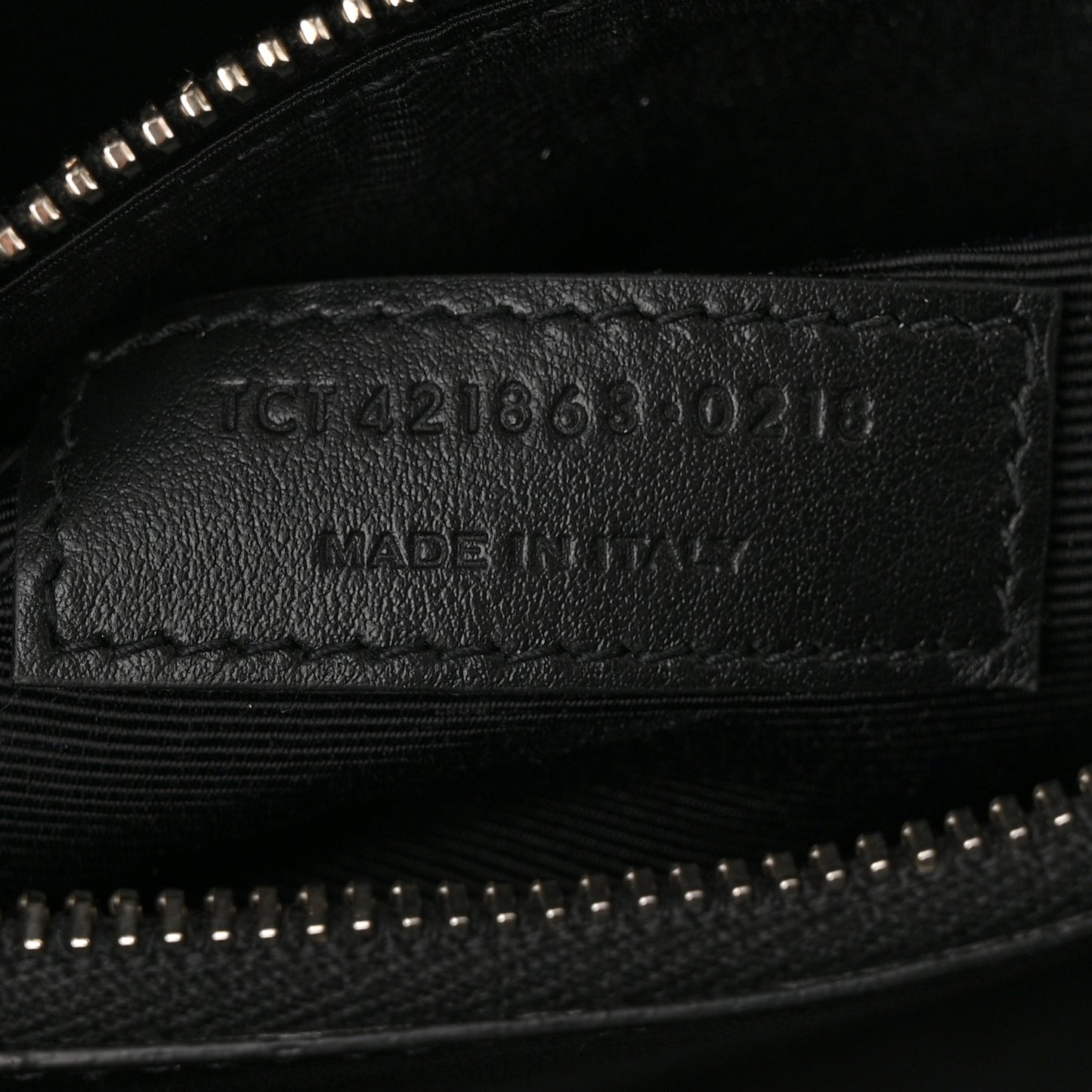 Grained Calfskin Baby Sac De Jour Black