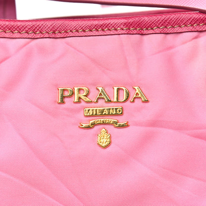 Prada Tessuto Nylon Saffiano Shopping Tote Begonia 9 of 12