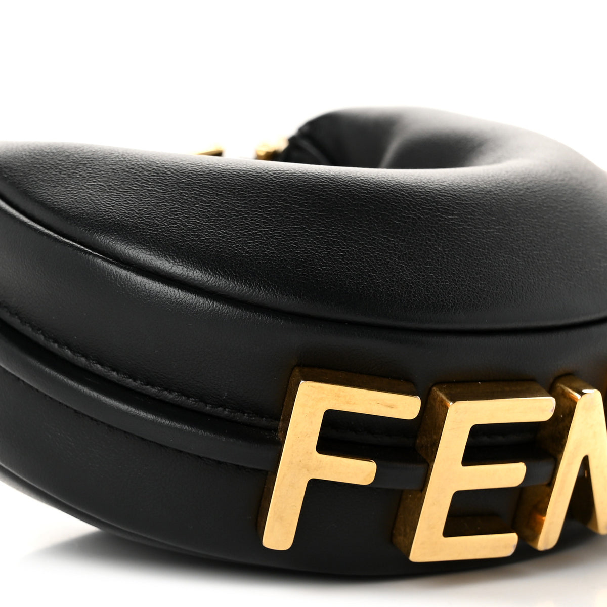 Fendi Vitello Grace Matte Nano Fendigraphy Hobo Charm Black 9 of 11