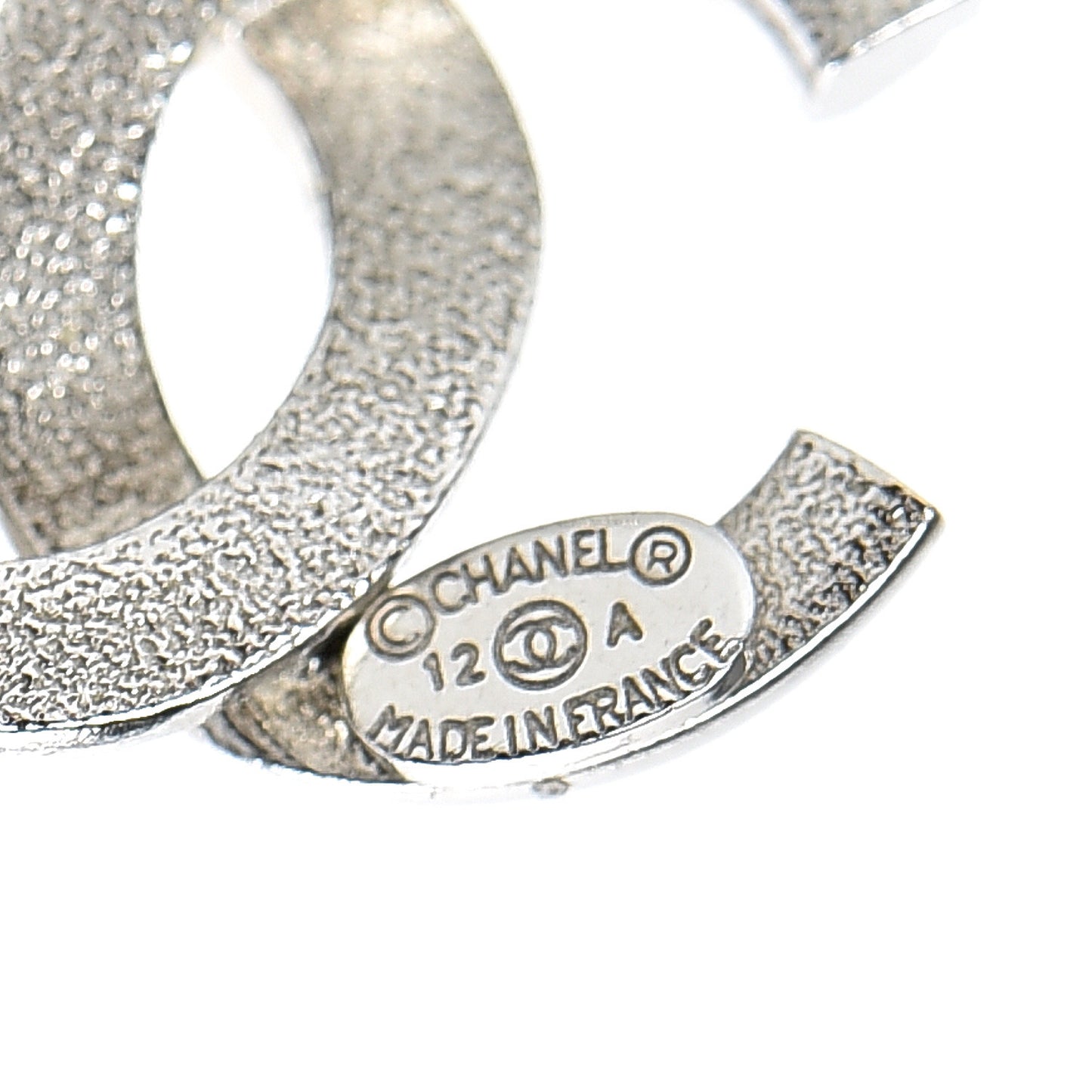Crystal CC Earrings Silver