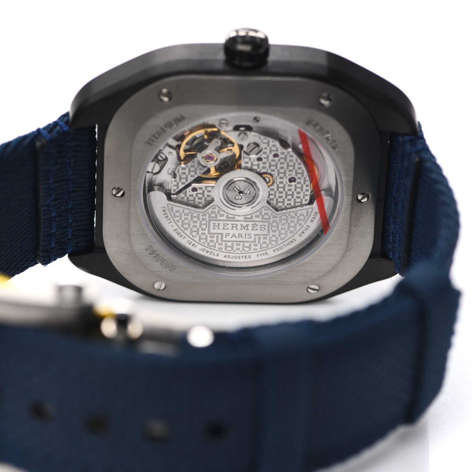 Hermes DLC Coated Titanium Nylon 39mm H08 Automatic Watch Bleu Abysse 6 of 7